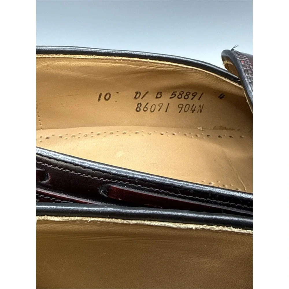 JOHNSTON & MURPHY  Loafers Men's 10 D, Burgundy‎ Wingtip Shoes Tassels